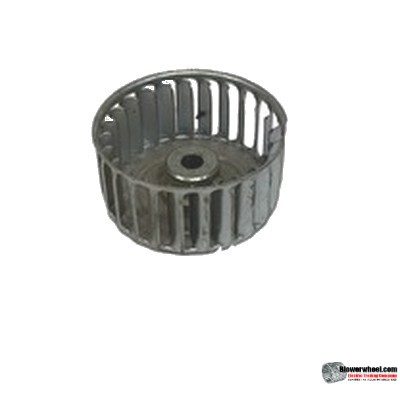 Single Inlet Galvanized Steel Blower Wheel 2-1/16" Diameter 1" Width 1/4" Bore with Clockwise Rotation SKU: 02020100-008-GS-AA-CW-001