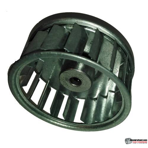 Single Inlet Blower Wheel 2-1/2" Diameter 1" Width 1/4" Bore with Clockwise Rotation SKU: 02160100-008-S-AA-CW-04