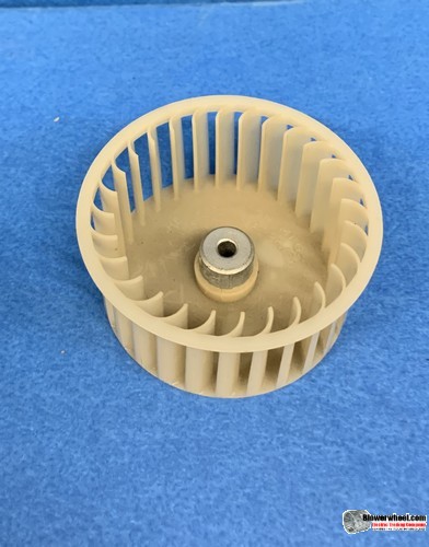 Single Inlet Plastic Blower Wheel 2-3/4" Diameter 1-1/4" Width 1/8" Bore with Counterclockwise Rotation SKU: 02240104-004-PS-CCW-01