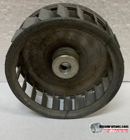 Single Inlet Steel Blower Wheel 2-15/16" Diameter 1" Width 5/16" Bore with Clockwise Rotation SKU: 02300100-008-GS-AA-CW-001