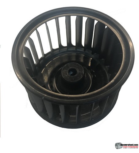 Single Inlet Aluminum Blower Wheel 3" Diameter 1-7/8" Width 1/4" Bore with Counterclockwise Rotation SKU: 03000128-008-A-AA-CCW-001