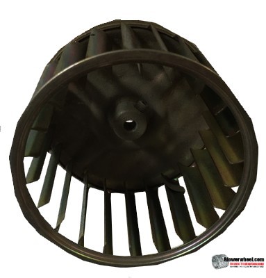Single Inlet Galvanized Steel Blower Wheel 3-5/8" Diameter 2-7/16" Width 1/4" Bore with Clockwise Rotation SKU: 03200214-008-GS-AA-CW-001