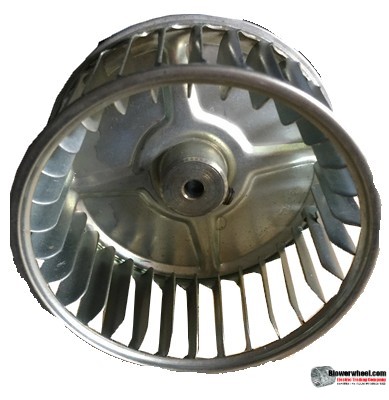 Single Inlet Steel Blower Wheel 3-11/16" Diameter 1-7/8" Width 1/4" Bore with Counterclockwise Rotation SKU: 03220128-008-S-AA-CCW-001