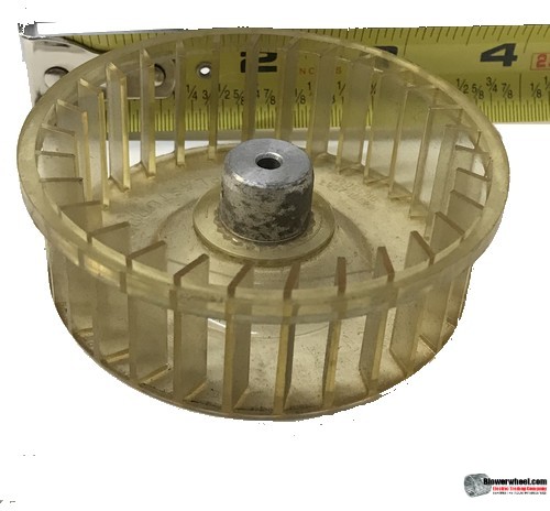 Single Inlet Plastic Blower Wheel 3-3/4" Diameter 1" Width 1/8" Bore with Counterclockwise Rotation SKU: 03240100-004-PS-CCW-01