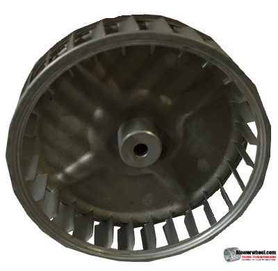Single Inlet Aluminum Blower Wheel 3-3/4" Diameter 1" Width 1/4" Bore with Counterclockwise Rotation SKU: 03240100-008-A-AA-CCW-001