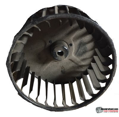 Single Inlet Steel Blower Wheel 3-3/4" Diameter 1-7/8" Width 1/4" Bore with Clockwise Rotation SKU: 03240128-008-S-AA-CW-001
