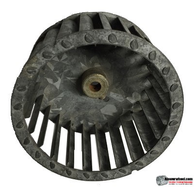Single Inlet Steel Blower Wheel 3-3/4" Diameter 2" Width 5/16" Bore with Clockwise Rotation SKU: 03240200-010-S-T-CW-001