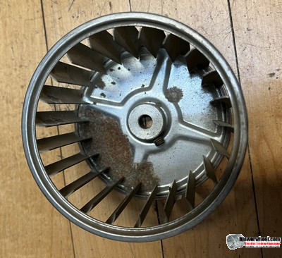 Single Inlet Steel Blower Wheel 3-3/4" Diameter 2-7/16" Width 5/16" Bore with Counterclockwise Rotation SKU: 03240214-010-S-AA-CCW-001  AS IS... ONLY  LEFT