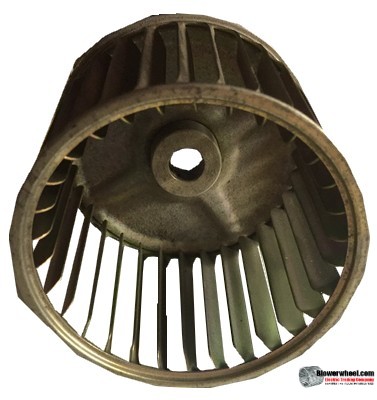 Single Inlet Steel Blower Wheel 3-3/4" Diameter 3" Width 1/4" Bore with Counterclockwise Rotation SKU: 03240300-008-S-AA-CCW-001