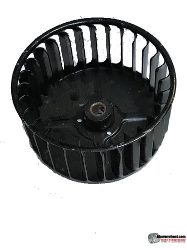 Single Inlet Steel Blower Wheel 3-3/4" Diameter 1-7/8" Width 5/16" Bore with Clockwise Rotation SKU: 03240128-010-S-AA-CW-001