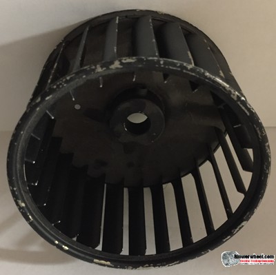 Single Inlet Steel Blower Wheel 4-1/8" Diameter 2-1/2" Width 1/2" Bore with Counterclockwise Rotation SKU: 04040216-016-S-AA-CCW-001