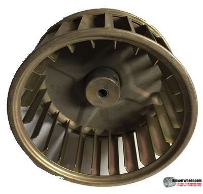 Single Inlet Galvanized Steel Blower Wheel 4-3/16" Diameter 2" Width 1/4" Bore with Clockwise Rotation SKU: 04060200-008-GS-AA-CW-001