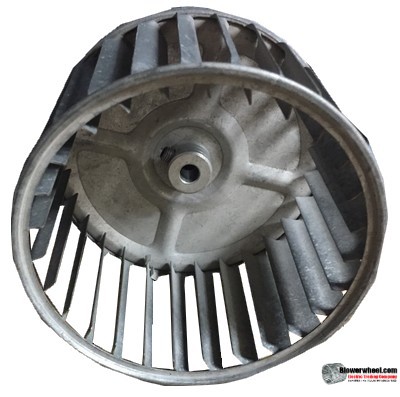 Single Inlet Steel Blower Wheel 4-7/16" Diameter 2-7/8" Width 5/16" Bore with Clockwise Rotation SKU: 04140228-010-S-AA-CW-001