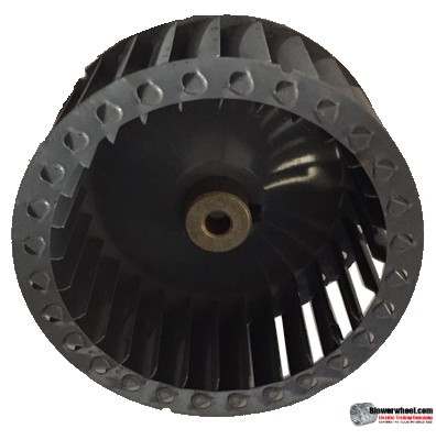 Single Inlet Steel Blower Wheel 4-1/2" Diameter 2" Width 5/16" Bore with Counterclockwise Rotation SKU: 04160200-010-S-T-CCW-001