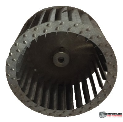 Single Inlet Steel Blower Wheel 4-1/2" Diameter 2-7/16" Width 5/16" Bore with Counterclockwise Rotation SKU: 04160214-010-S-T-CCW-001