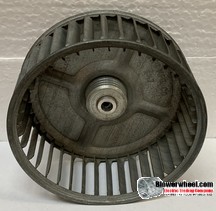 Single Inlet Steel Blower Wheel 4-5/8" Diameter 1-7/8" Width 5/16" Bore with Clockwise Rotation SKU: 04200128-010-S-AA-CW-001