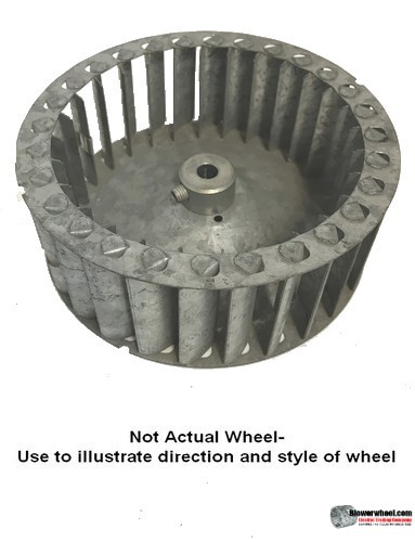 Single Inlet Galvanized Steel Blower Wheel 6-5/16" D 2-1/16" W 5/16" Bore-Counterclockwise  rotation- with inside hub SAMPLE WHEEL