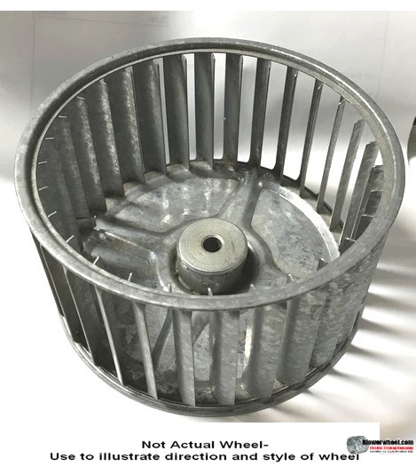 Single Inlet Galvanized Steel Blower Wheel 5-3/16" Diameter 2-3/8" Width 5/16" Bore with Clockwise Rotation SKU: 05060212-010-GS-AA-CW-001
