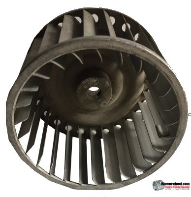 Single Inlet Steel Blower Wheel 5" Diameter 2-7/8" Width 1/2" Bore with Clockwise Rotation SKU: 05000228-016-S-AA-CW-001