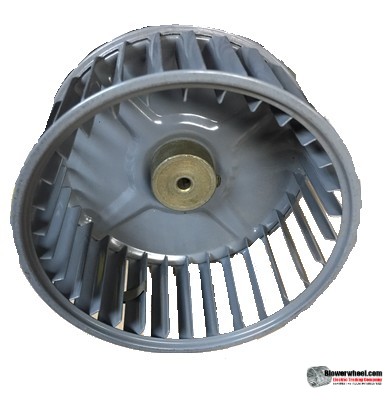 Single Inlet Steel Blower Wheel 5-1/4" Diameter 2-7/16" Width 1/4" Bore with Counterclockwise Rotation SKU: 05080214-008-S-AA-CCW-001