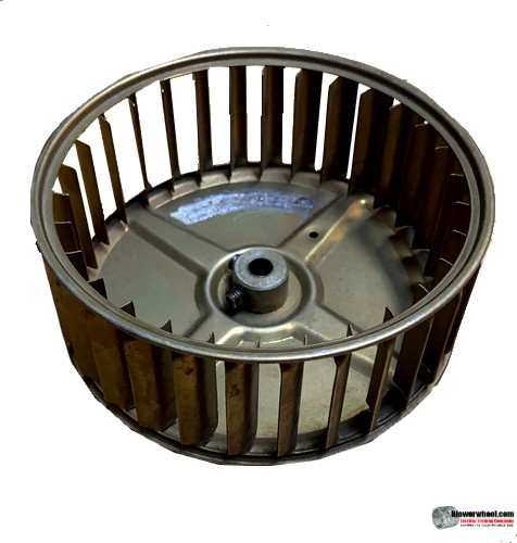 Single Inlet Steel Blower Wheel 5-1/4" Diameter 2-1/16" Width 5/16" Bore with Counterclockwise Rotation SKU: 05080202-010-GS-AA-CCW-001