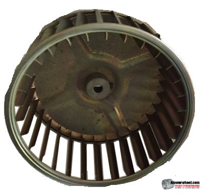 Single Inlet Galvanized Steel Blower Wheel 5-1/4" Diameter 2-7/16" Width 5/16" Bore with Clockwise Rotation SKU: 05080214-010-GS-AA-CW-001