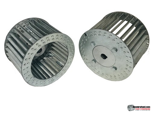 Single Inlet Steel Blower Wheel 11" D 4-3/8" W 24mm Bore-Clockwise  rotation with an inside hub- SKU: 11000412-24mm-HD-S-CW