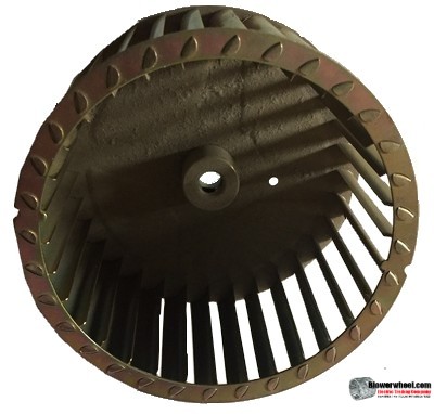 Single Inlet Galvanized Steel Blower Wheel 6-3/16" Diameter 3-1/2" Width 1/2" Bore with Counterclockwise Rotation SKU: 06060316-016-GS-T-CCW-001