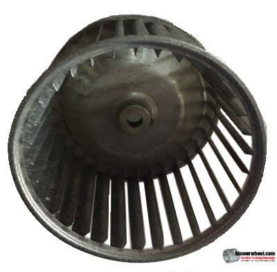Single Inlet Steel Blower Wheel 6-3/16" Diameter 4-3/16" Width 1/2" Bore with Counterclockwise Rotation SKU: 06060406-016-S-AA-CCW-001