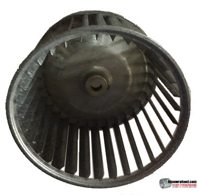Single Inlet Steel Blower Wheel 6-3/16" Diameter 4-3/16" Width 1/2" Bore with Counterclockwise Rotation SKU: 06060406-016-S-AA-CCW-001