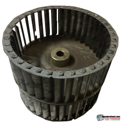 Double Inlet Steel Blower Wheel 6-3/16" Diameter 4-7/8" Width 1/2" Bore with Clockwise Rotation SKU: 06060428-016-S-T-CWDW-001