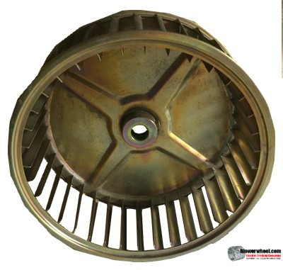 Single Inlet Steel Blower Wheel 6-5/16" Diameter 2-1/2" Width 1/2" Bore with Clockwise Rotation SKU: 06100216-016-GS-AA-CW-001