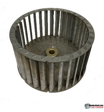 Single Inlet Galvanized Steel Blower Wheel 6-5/16" Diameter 3-9/16" Width 1/2" Bore with Counterclockwise Rotation SKU: 06100318-016-GS-T-CCW-001