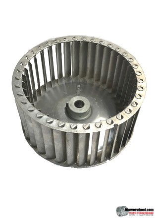 Single Inlet Aluminum Blower Wheel 6-3/8" Diameter 3-1/8" Width 1/2" Bore with Counterclockwise Rotation SKU: 06120304-016-AS-T-CCW-001