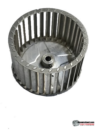 Single Inlet Aluminum Blower Wheel 6-3/8" Diameter 4" Width 1/2" Bore with Counterclockwise Rotation SKU: 06120400-016-A-T-CCW-001