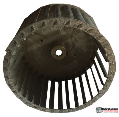 Single Inlet Steel Blower Wheel 6-3/4" Diameter 3-7/16" Width 1/2" Bore with Counterclockwise Rotation SKU: 06240314-016-S-T-CCW-001