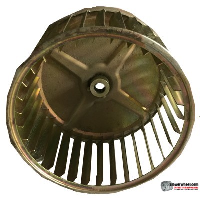 Single Inlet Galvanized Steel Blower Wheel 6-3/4" Diameter 3-11/16" Width 1/2" Bore with Counterclockwise Rotation SKU: 06240322-016-GS-AA-CCW-001