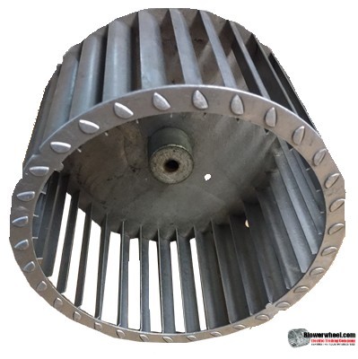 Single Inlet Aluminum Blower Wheel 6-1/4" Diameter 3-3/4" Width 5/16" Bore with Clockwise Rotation SKU: 06240324-010-A-T-CW-001