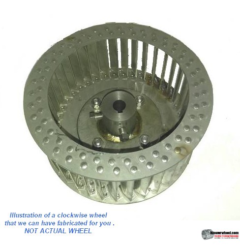 Single Inlet Aluminum Blower Wheel 11" D 4-1/8" W 1/2" Bore-Clockwise  rotation- with inside hub SKU: 11000404-016-HD-A-CW