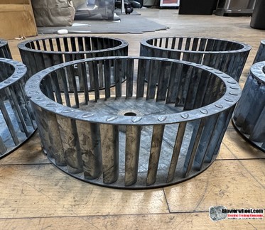 Single Inlet Steel Blower Wheel 7-1/2" Diameter 2-1/8" Width 1/2" Bore with Counterclockwise Rotation SKU: 07160204-016-S-T-CCW-001