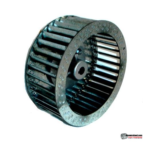 Single Inlet Aluminum Blower Wheel 8-1/2" D 4-1/8" W 5/8" Bore-Counterclockwise  rotation- with inside hub SKU: 08160404-020-HD-A-CCW