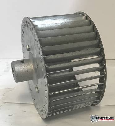 Single Inlet Steel Blower Wheel 7-3/4" D 4-1/8" W 1/2" Bore-Counterclockwise  rotation- with outside hub SKU: 07240404-016-HD-S-CCW-O