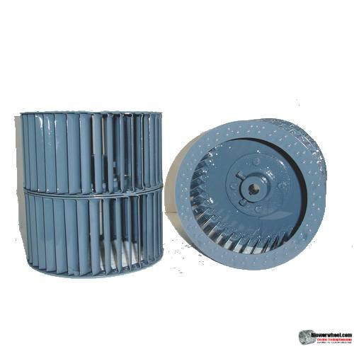 Double Inlet Steel Blower Wheel 7-1/2" D 12" W 15/16" Bore-Clockwise  rotation- with single neck hub - SKU: 07161200-030-HD-S-CWDW