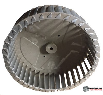 Single Inlet Aluminum Blower Wheel 8-1/8" Diameter 2-3/8" Width 5/16" Bore with Counterclockwise Rotation with steel hub SKU: 08040212-010-AS-T-CCW-001