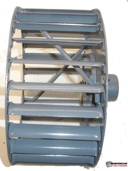 Single Inlet Steel Blower Wheel 9" Diameter 3-1/8" Width 5/8" Bore Counterclockwise rotation with Outside Hub and Re-Rods