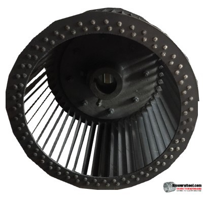 Single Inlet Steel Blower Wheel 9-3/4" Diameter 7-1/2" Width 1-1/2" Bore with Clockwise Rotation SKU: 09240716-116-S-T-CW-001