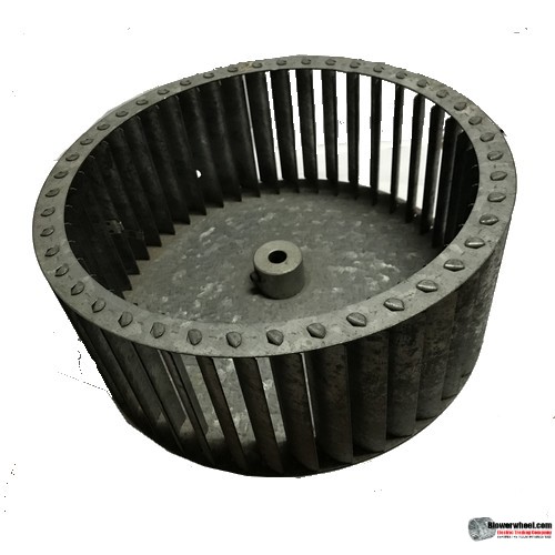 Single Inlet Galvanized Steel Blower Wheel 10-3/4" Diameter 4-1/2" Width 1/2" Bore with Clockwise Rotation SKU: 10240416-016-GS-T-CW-001