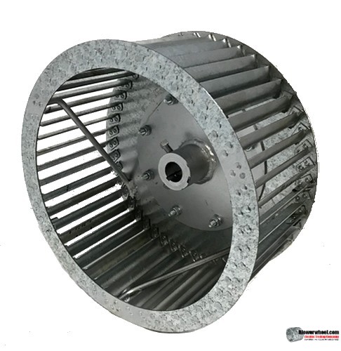 Single Inlet Steel Blower Wheel 9-7/8" D 4-3/8" W 5/8" Bore-Clockwise  rotation- with inside hub and re-rods- SKU: 09280412-020-HD-S-CW-R