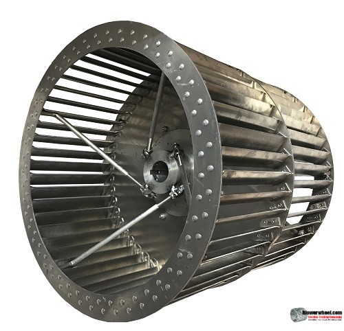 Double Inlet Steel Blower Wheel 20-3/4" D 21-1/4" W 3" Bore-Clockwise-Counterclockwise  rotation SKU: 20242108-3Clamplock-HD-S-CCWCWDW