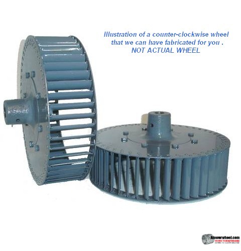 Single Inlet Steel Blower Wheel 9" D 4-1/8" W 7/8" Bore-Clockwise  rotation- with outside hub SKU: 09000404-028-HD-S-CW-O